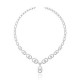 Diamond Necklace with Tall Matching Earrings 18K Gold